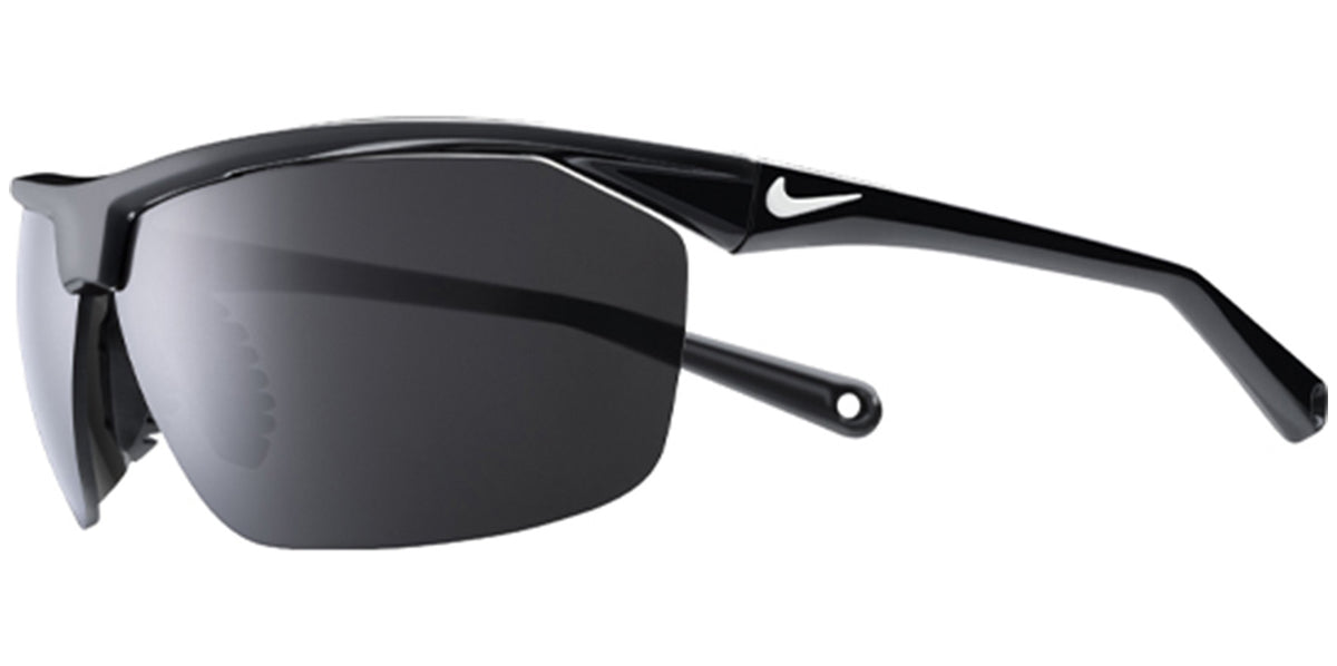 NWT Nike TAILWIND 12 EV1128 Matte Black Shield 70mm Sunglasses Nike Womens Tailwind 12 Black Sunglasses Semi-Rimless Flying  main image 4