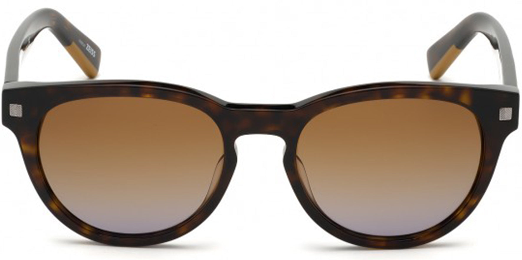 Ermenegildo Zegna Tortoise Round Classic w/ Gradient Lens - Eyedictive