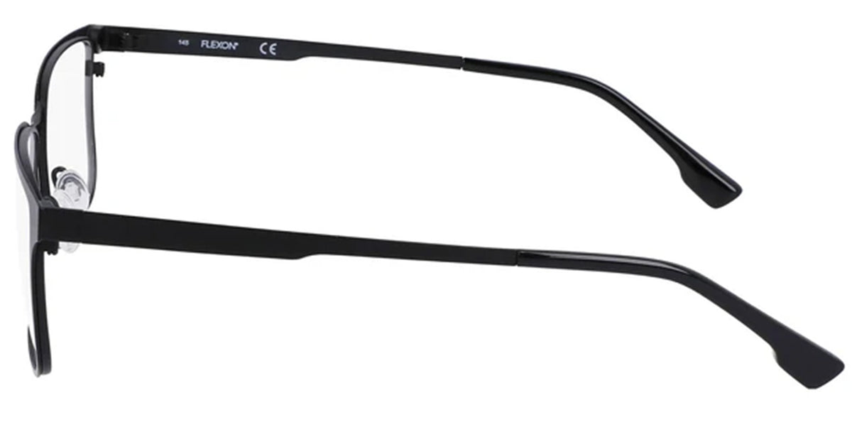 Flexon Memory Metal Rectangle Eyeglasses w/ Polarized Clip-on Shade