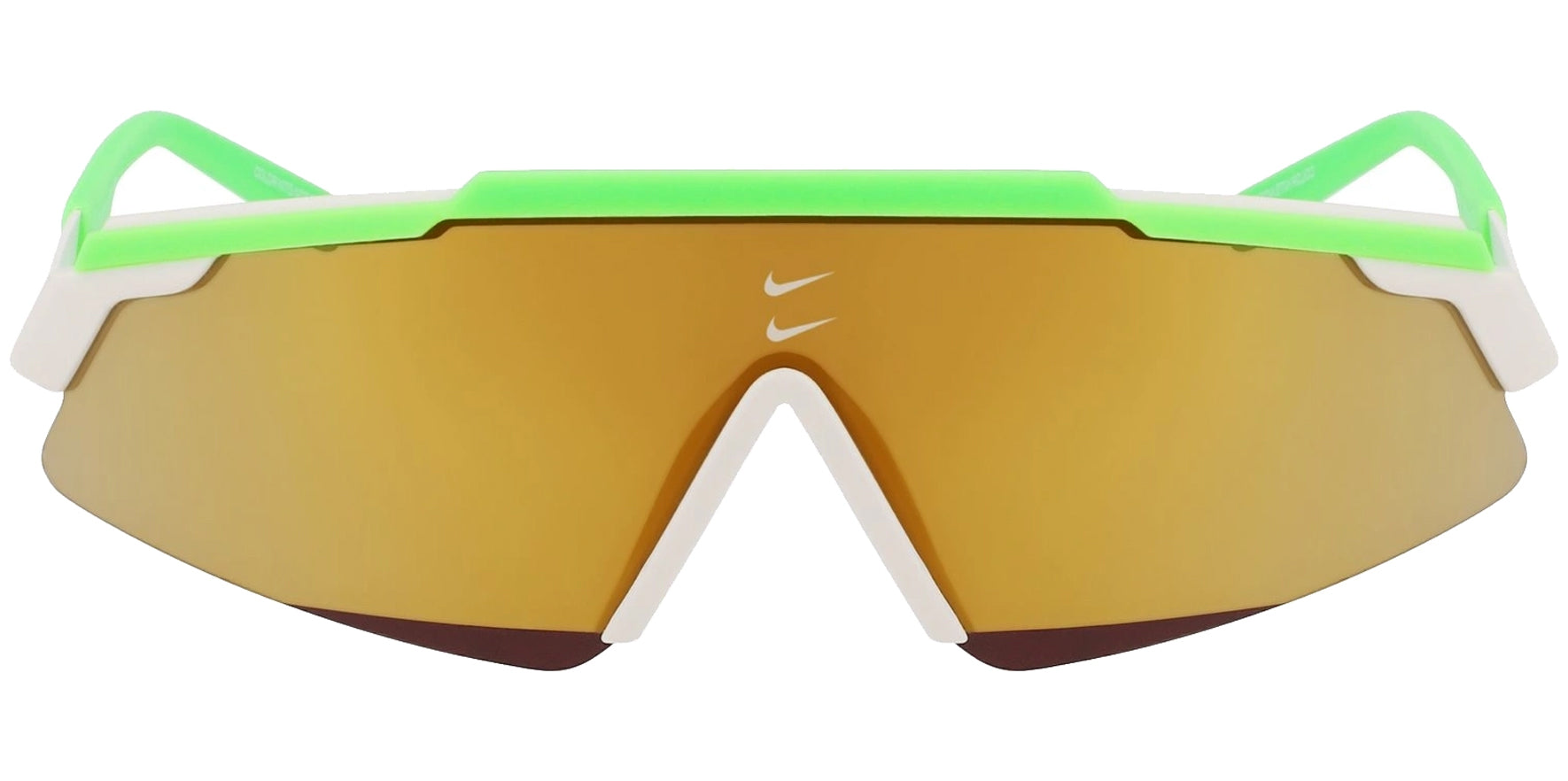 Nike Marquee M Green Strike Semi-Rimless Shield Wrap - Eyedictive