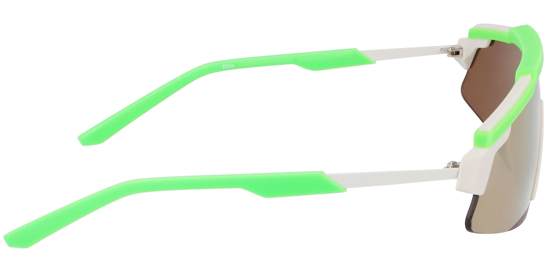 Nike Marquee M Green Strike Semi-Rimless Shield Wrap - Eyedictive