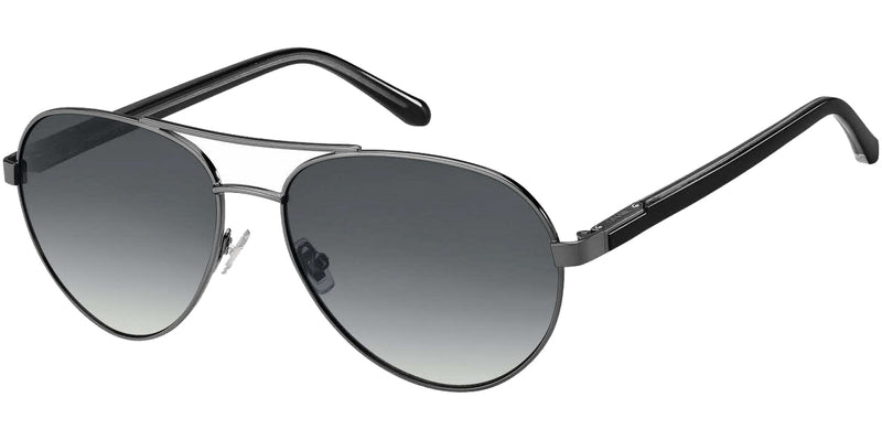 Fossil Modern Rounded Aviator w/ Gradient Lens (Dark Ruthenium/Dark Gray) (0KJ1-9O)