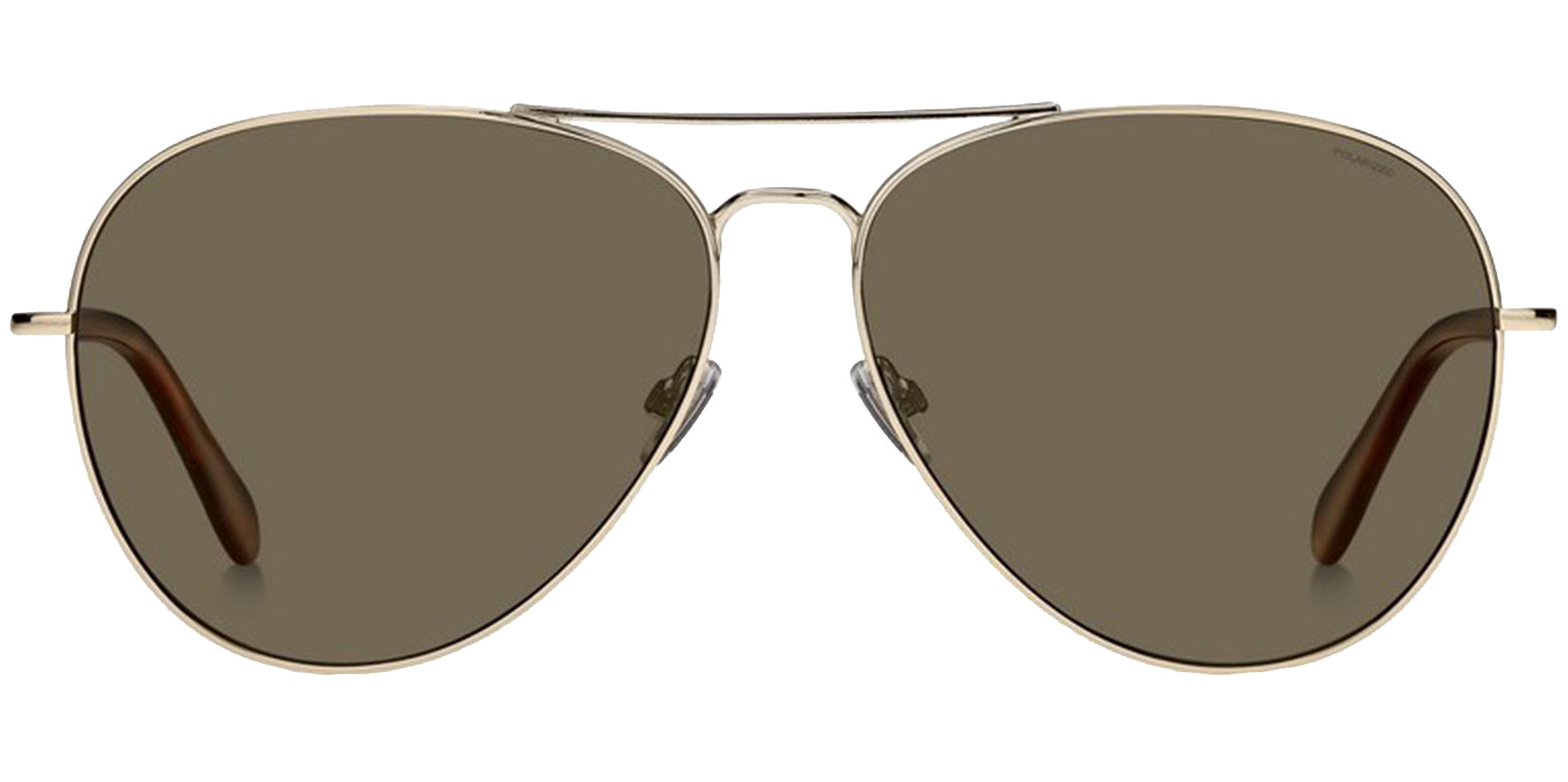 Fossil Polarized Light Gold-Tone Slim Aviator - Eyedictive