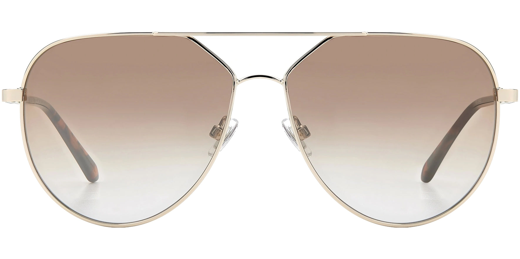 Fossil Light Gold-Tone Aviator w/ Gradient Mirror Lens