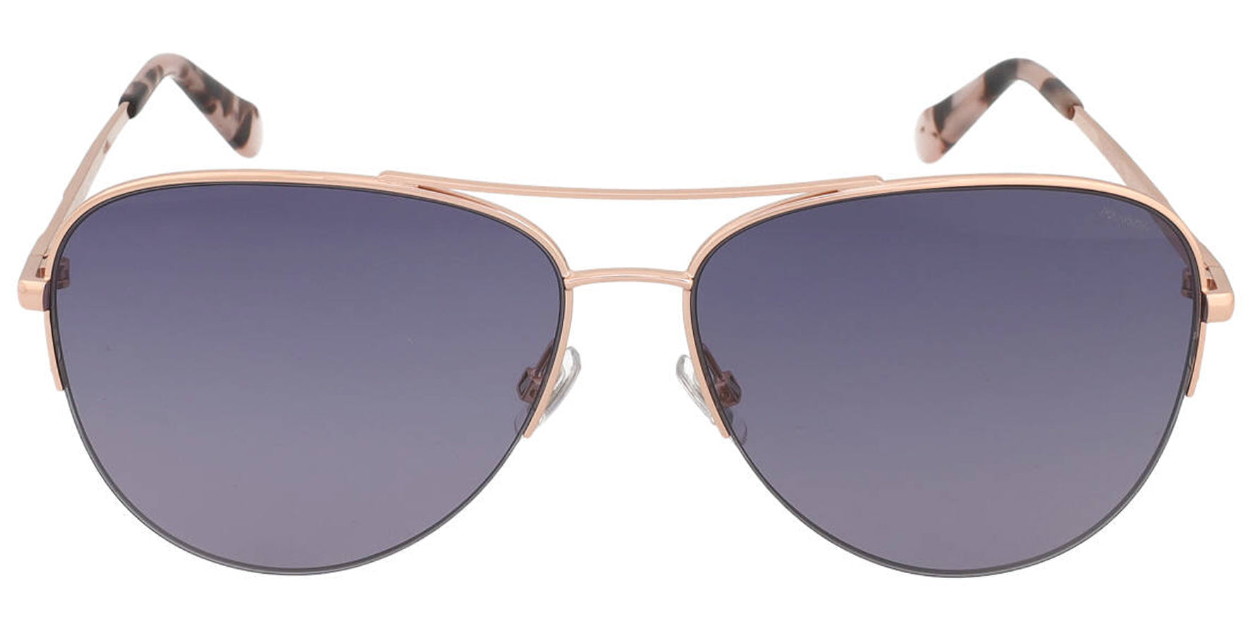 Fossil Tiana Polarized Red Gold-Tone Semi-Rimless Aviator