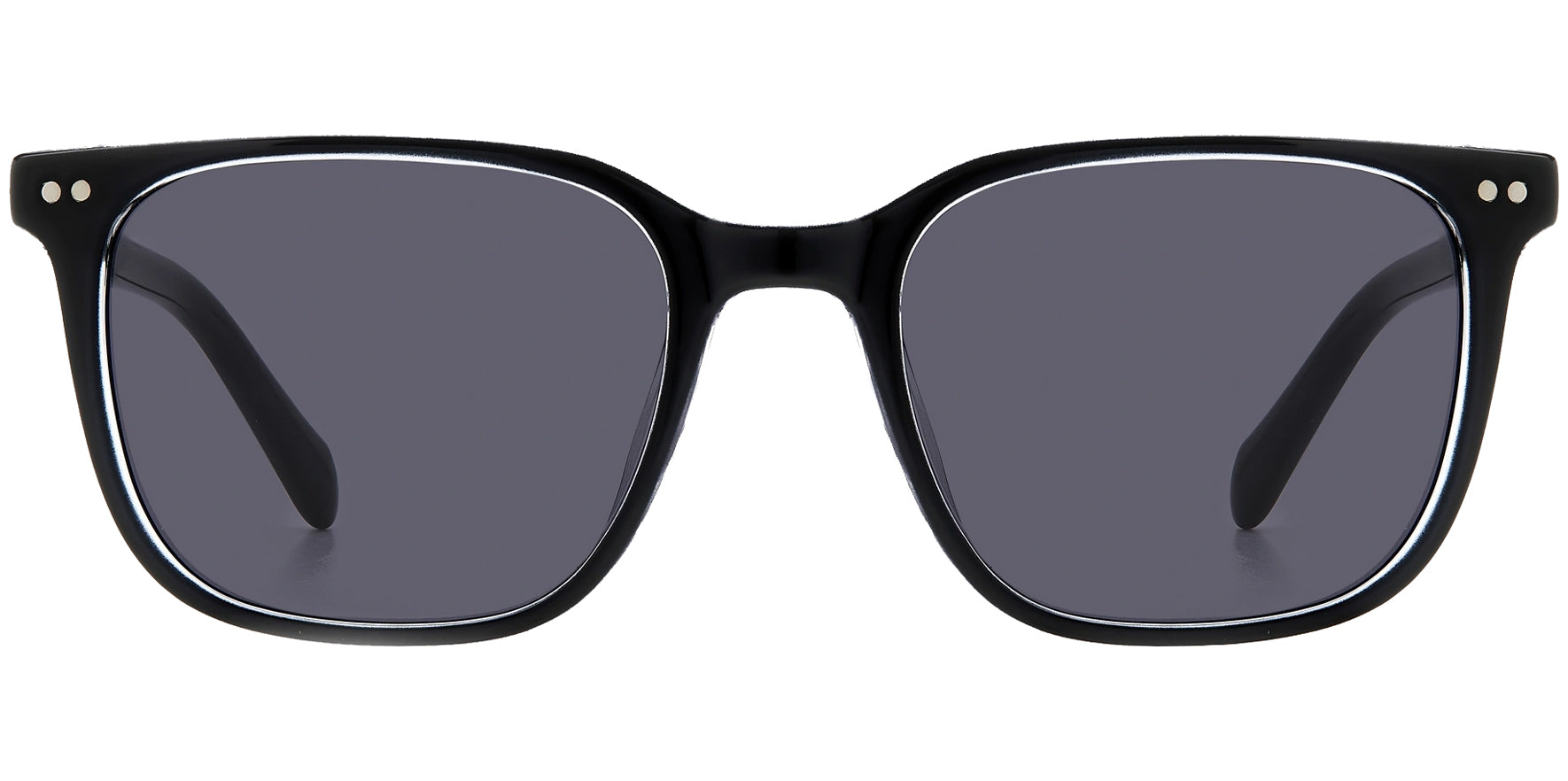 Fossil Black-On-Crystal Modern Square - Eyedictive