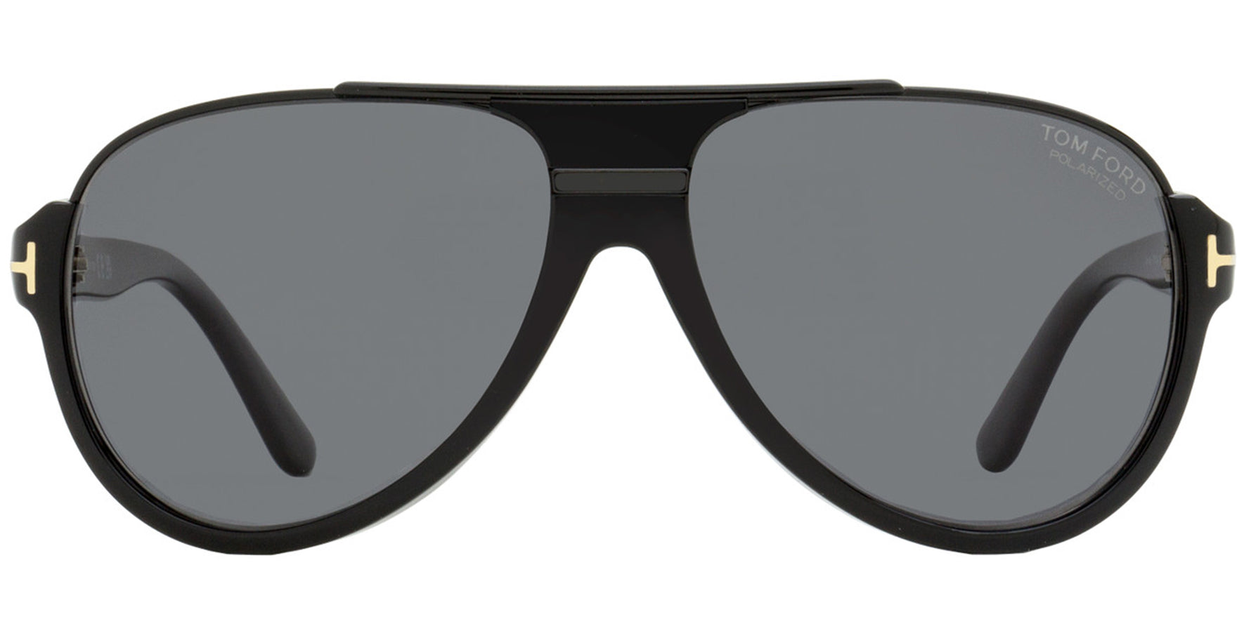 Tom Ford Dimitry Polarized Shiny Black Vintage Style Pilot - Eyedictive