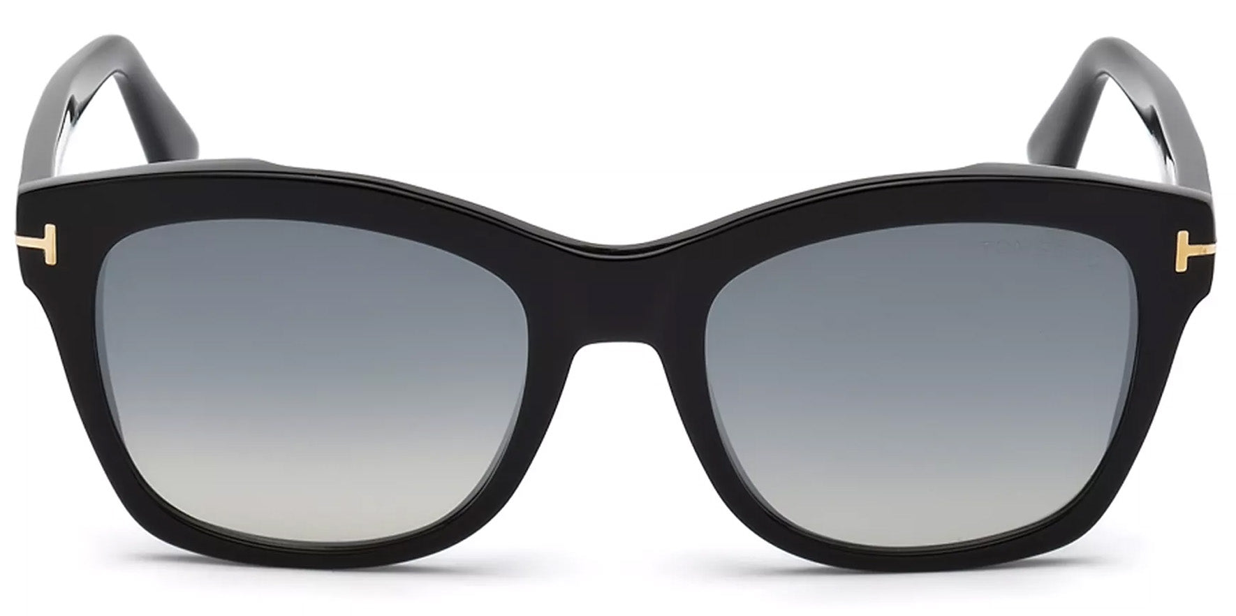 Tom Ford Lauren Shiny Black Soft Square w/ Mirrored Gradient Lens