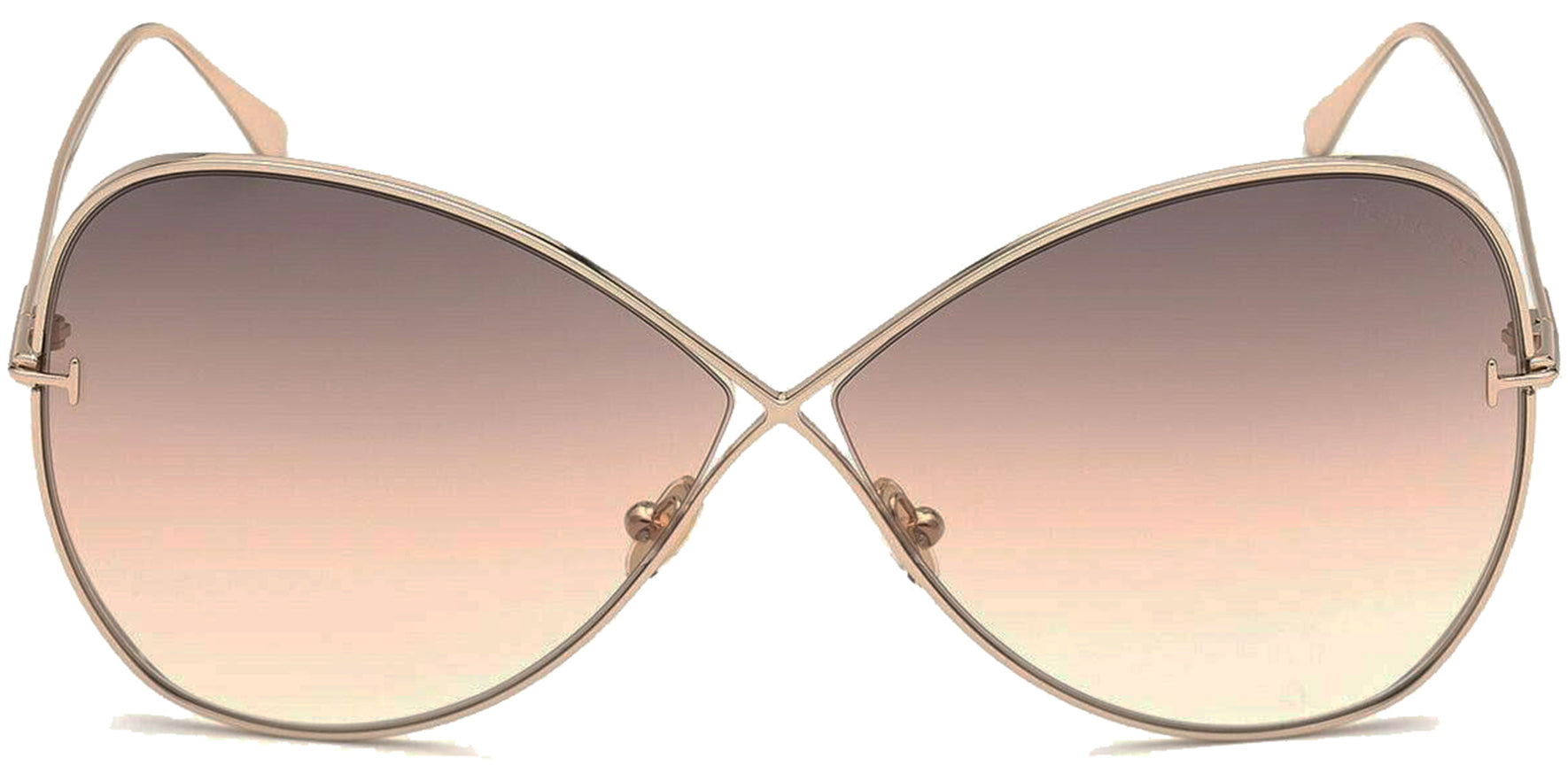 Tom Ford Nickie Rose Gold-Tone Butterfly w/ Triple Gradient Lens - Eyedictive