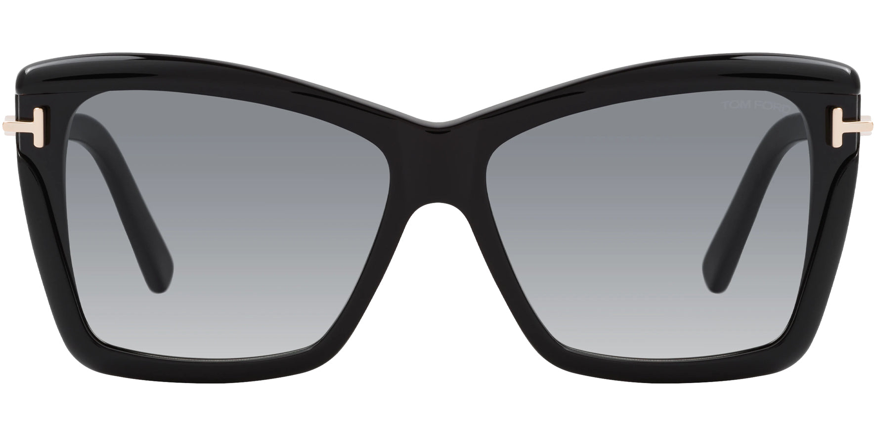 Tom Ford Leah Black Geometric Butterfly w/ Gradient Lens - Eyedictive