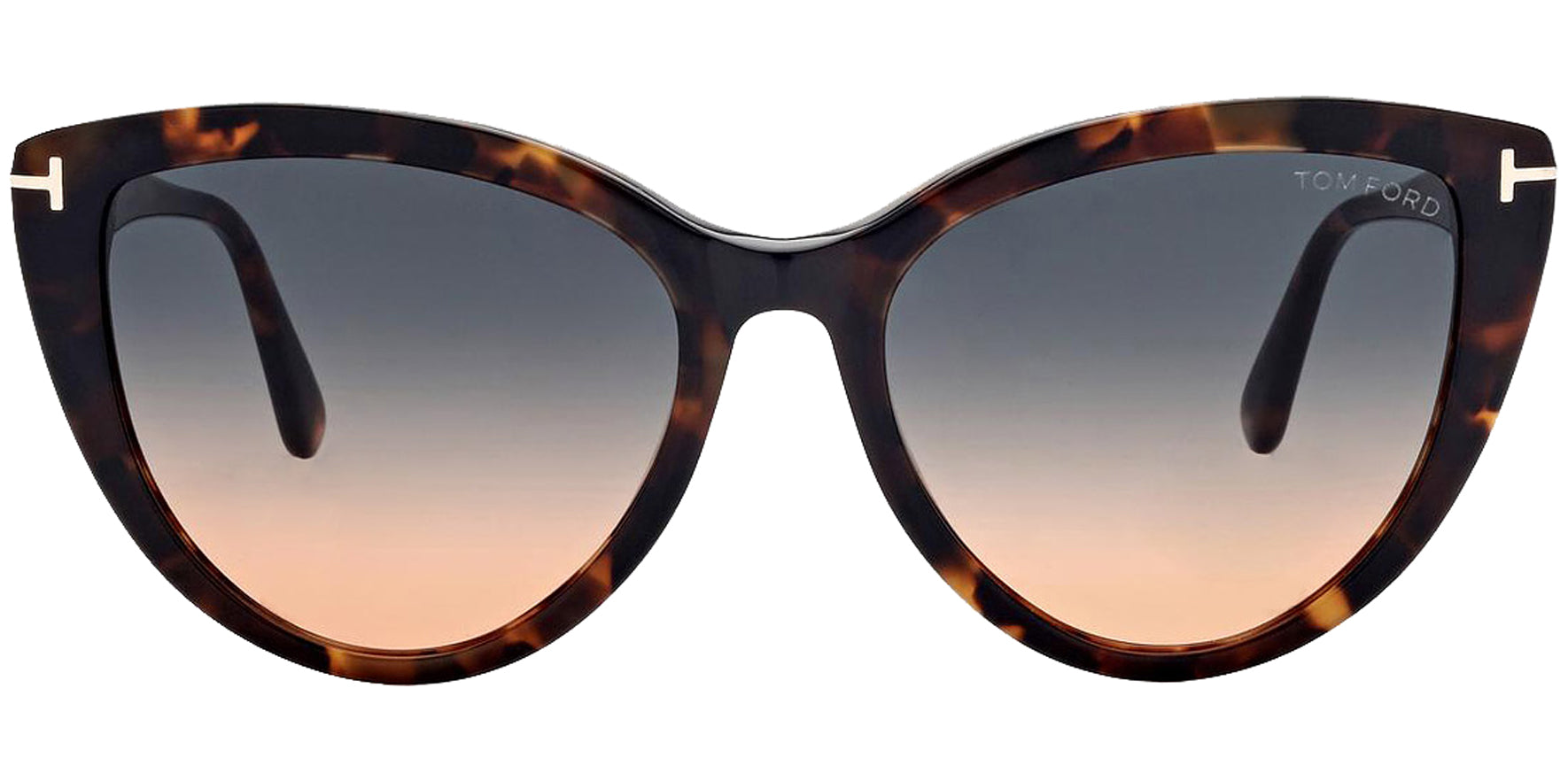 Tom Ford Isabella Shiny Vintage Dark Havana Rounded Cat Eye - Eyedictive