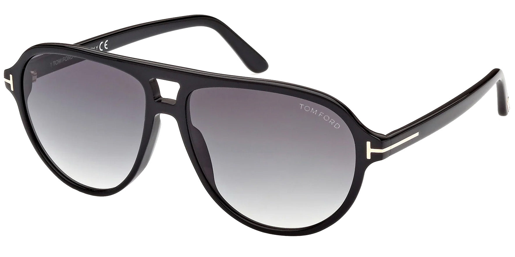 Tom Ford Jeffrey Black Retro Pilot w/ Gradient Lens