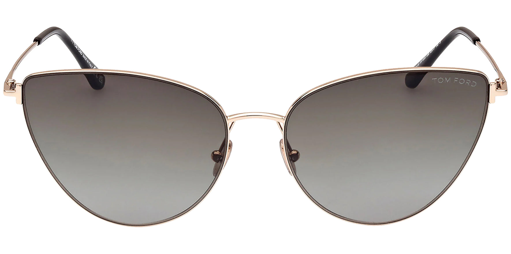 Tom Ford Anais Gold-Tone Oval Cat Eye w/ Gradient Lens - Eyedictive