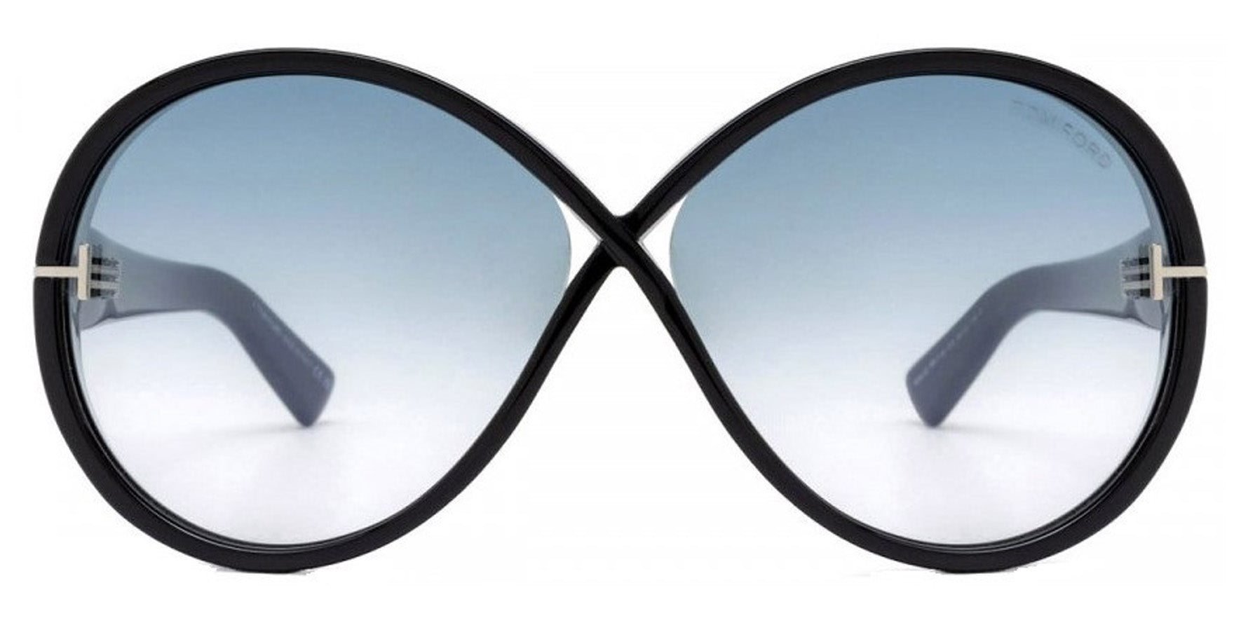 Tom Ford Edie Shiny Black Butterfly w/ Gradient Lens