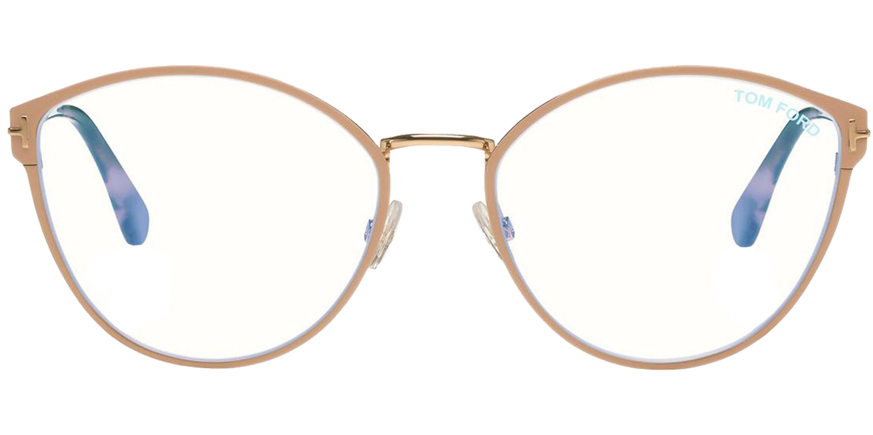 Tom Ford Blue Block Blush Pink Cat Eye Eyeglass Frames - Eyedictive