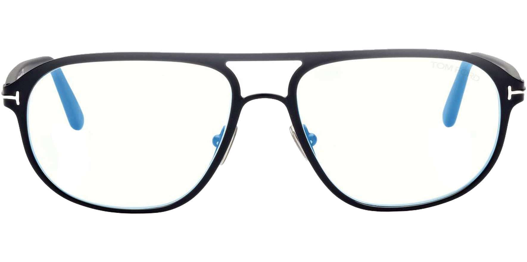 Tom Ford Black/Havana Blue Block Pilot Eyeglass Frames - Eyedictive