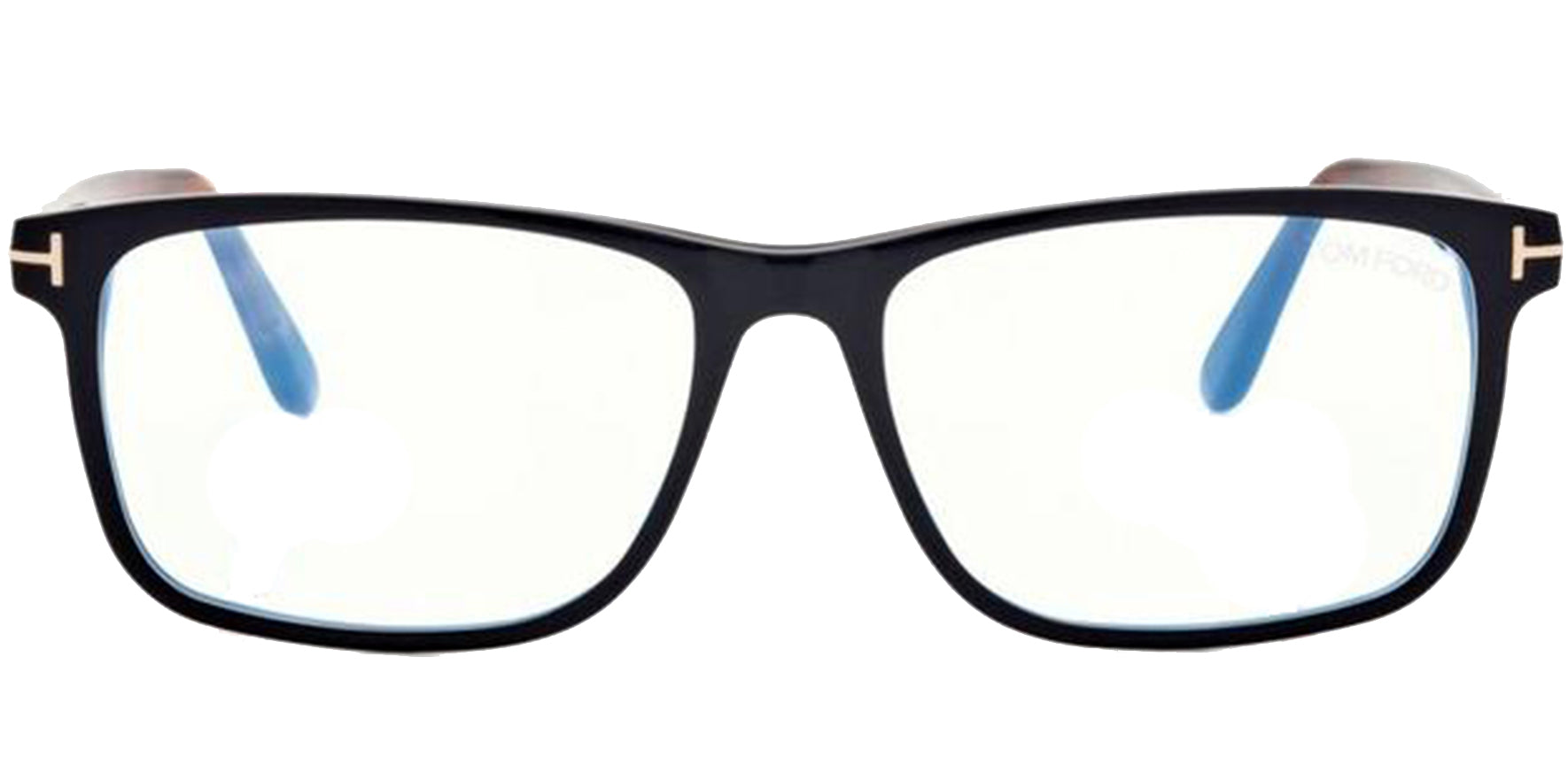 Tom Ford Blue Block Black/Havana Soft Square Eyeglass Frames - Eyedictive