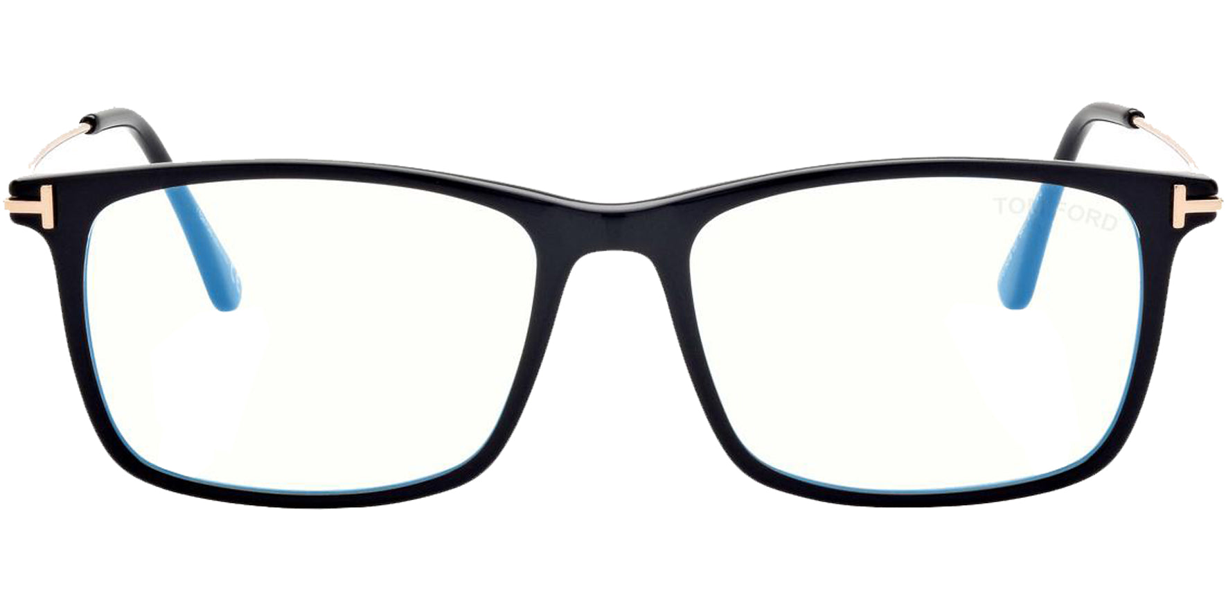 Tom Ford Blue Block Alt Fit Wire Temple Square Eyeglass Frames - Eyedictive