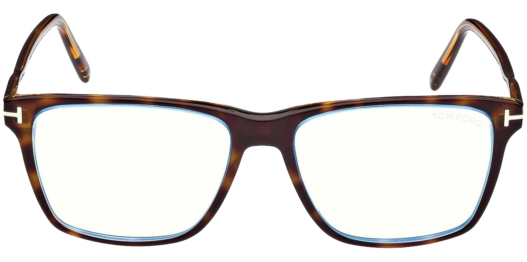 Tom Ford Blonde Havana Square Blue Light Blocking Eyeglass Frames