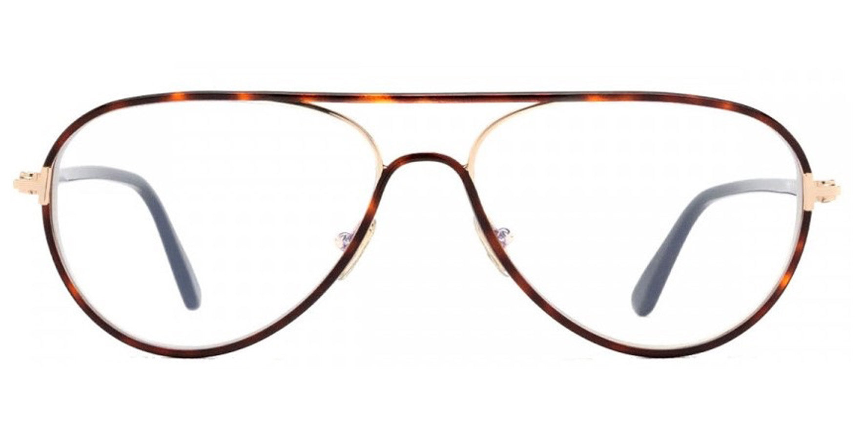 Tom Ford Red Havana Aviator Blue Light Blocking Eyeglass Frames