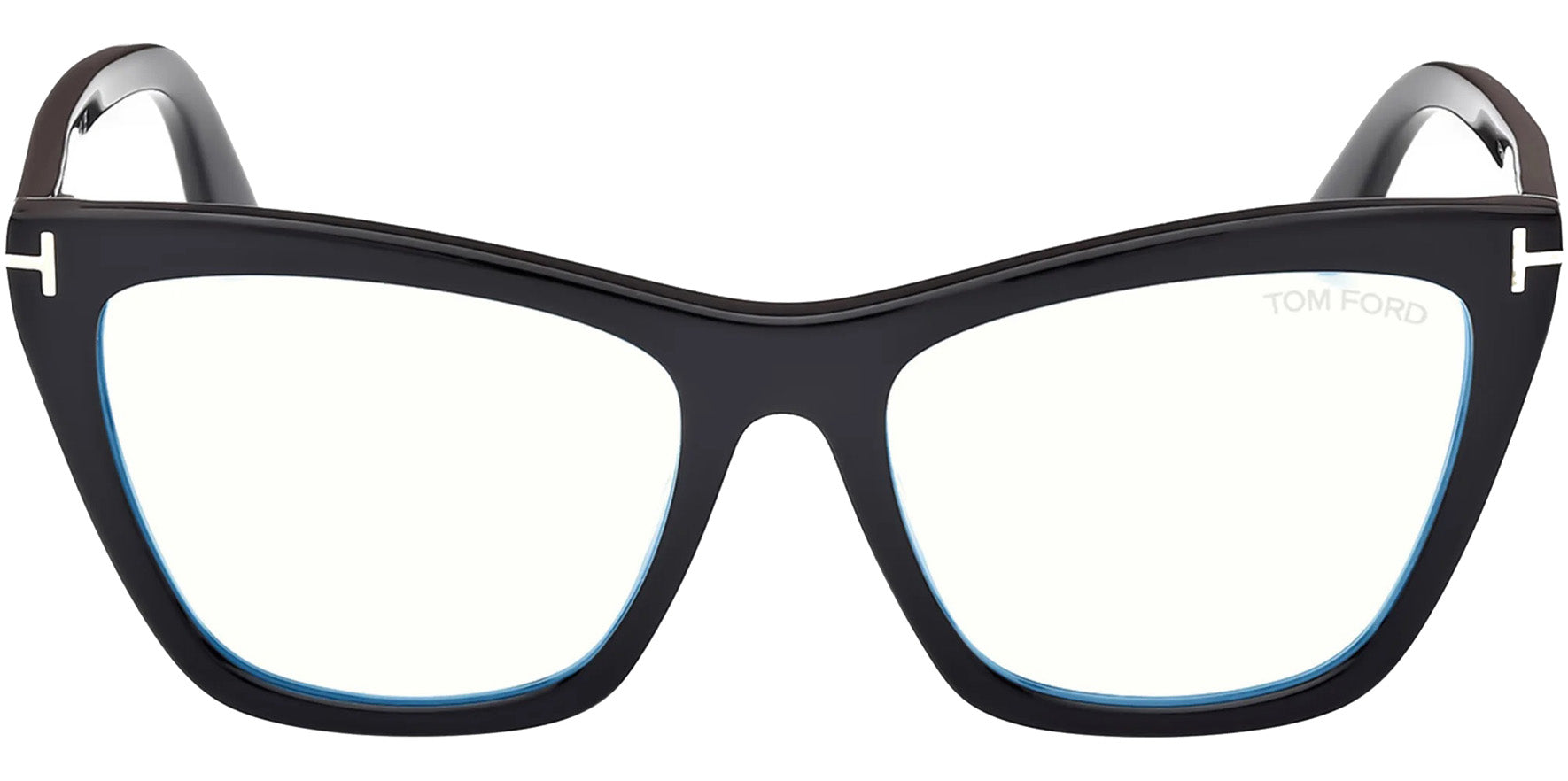 Tom Ford Blue Block Cat-Eye Eyeglass Frames w/ Clip-On Lens
