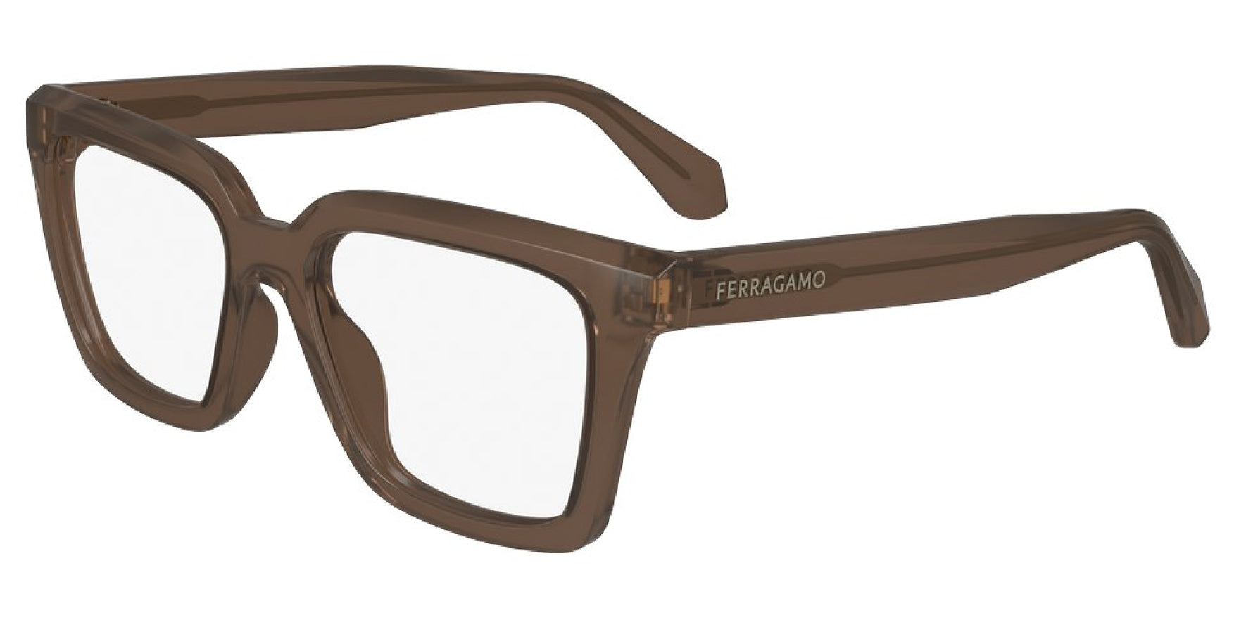 Ferragamo Square Eyeglass Frames w/ 5-Barrel Steel Hinges