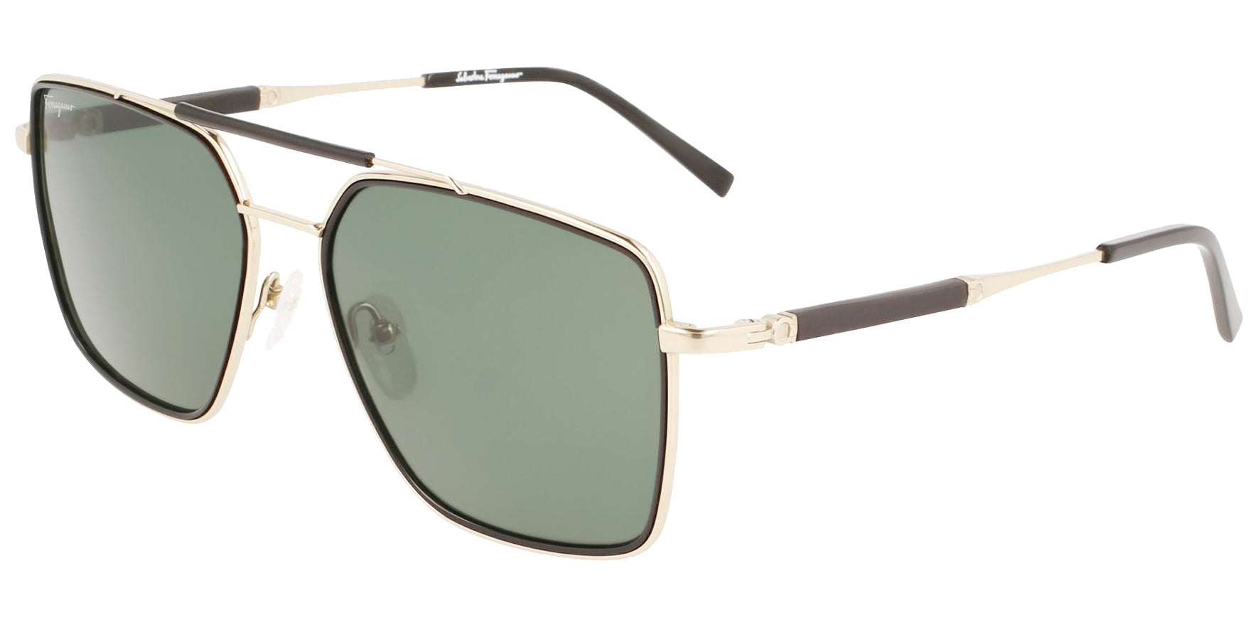 Ferragamo Titanium Gold-Tone Black Navigator