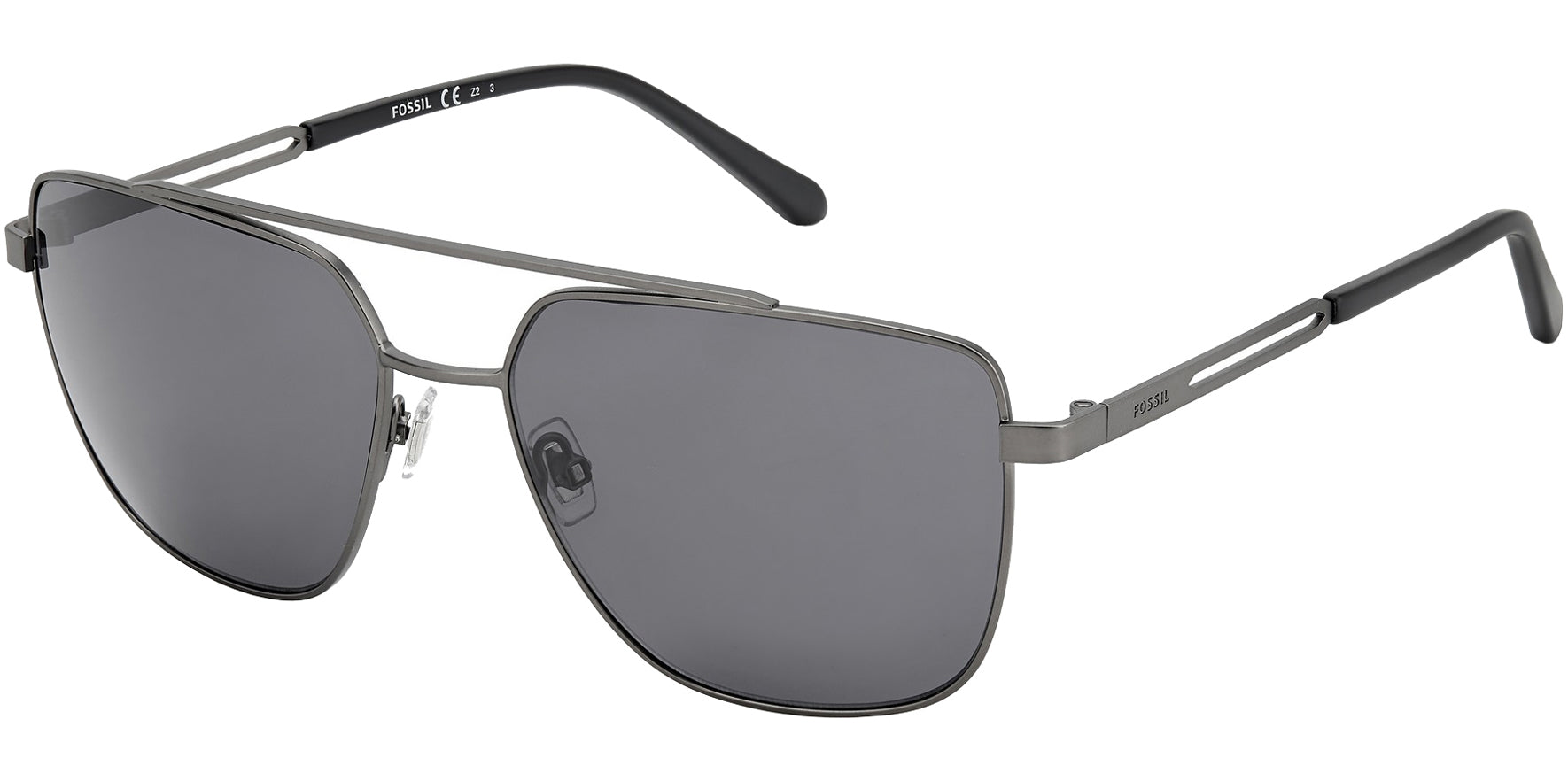 Fossil Matte Ruthenium Navigator w/ Slim Temples
