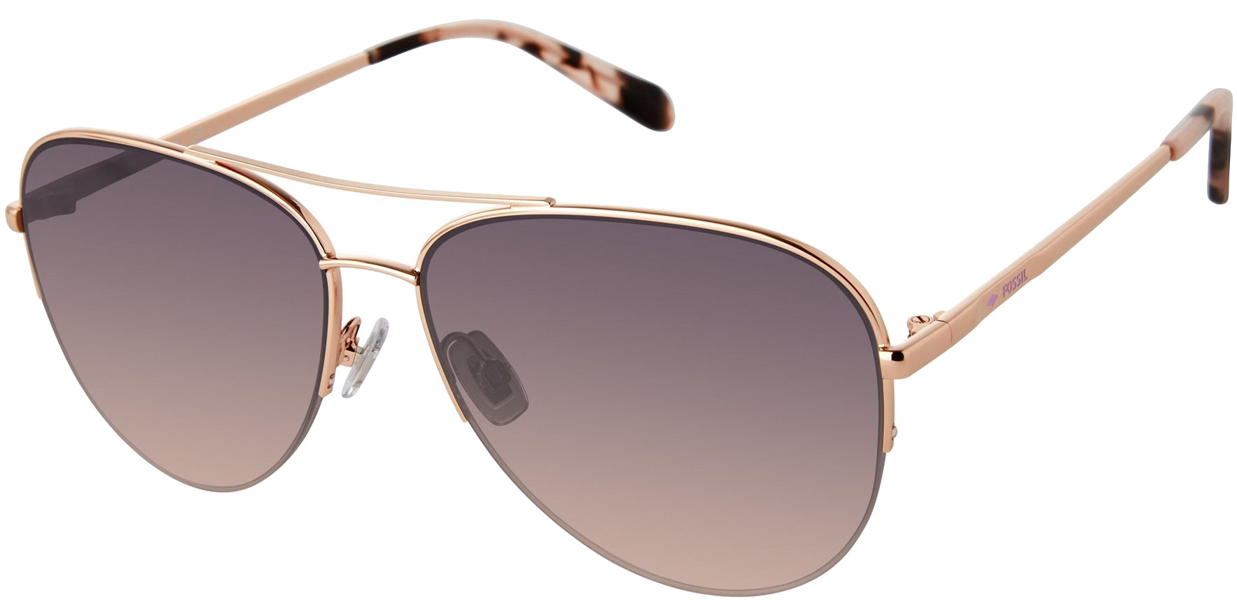 Fossil Tiana Semi-Rimless Aviator w/ Gradient Lens