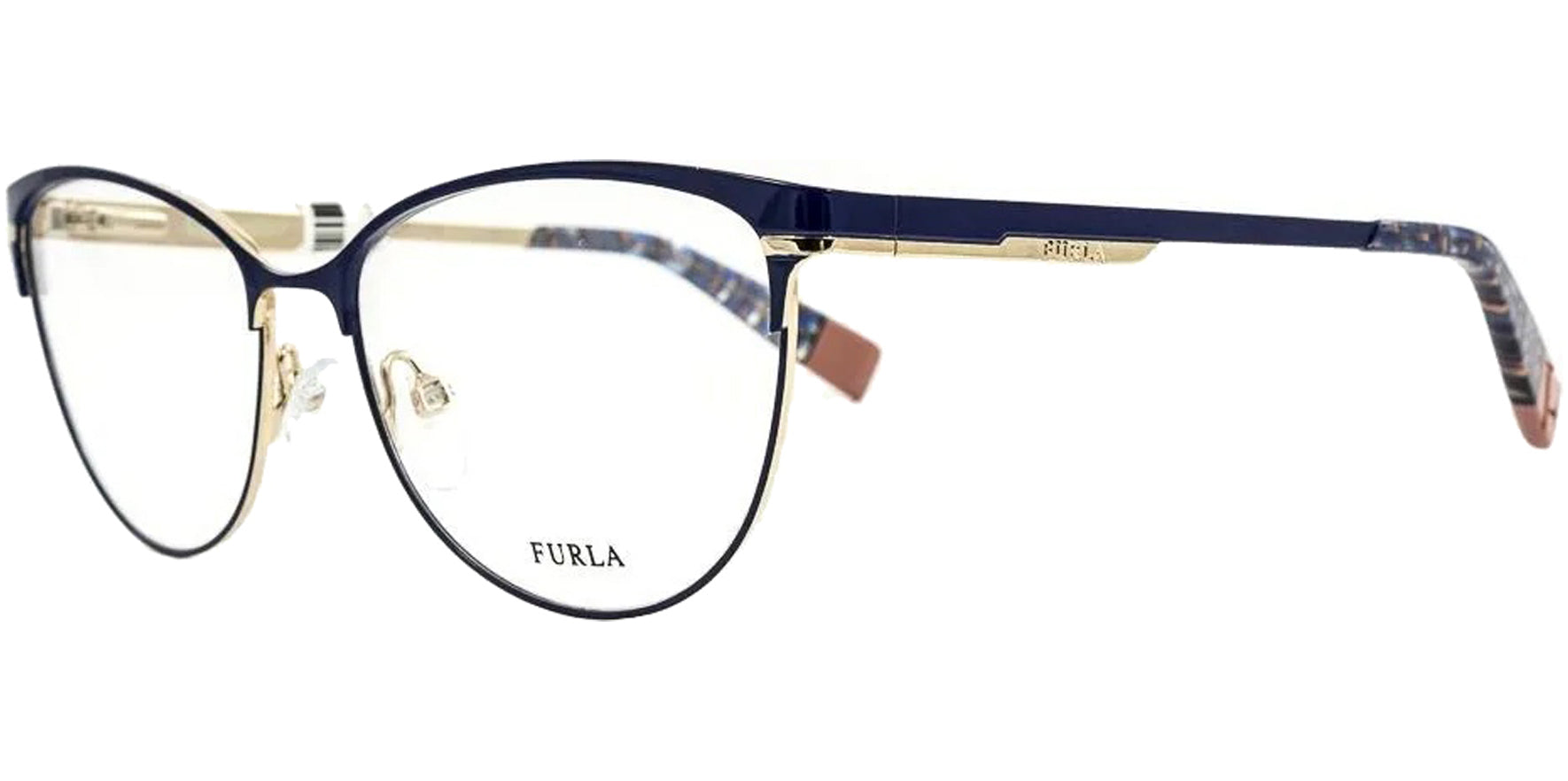 Furla Browline Cat-Eye Eyeglasses w/ Flex Hinges