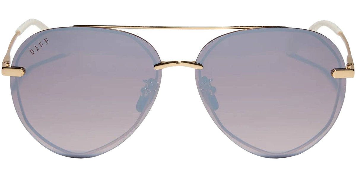 Diff Lenox Polarized Stainless Steel Aviator w/ Gradient Lens