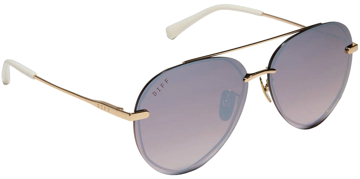 Diff Lenox Polarized Stainless Steel Aviator w/ Gradient Lens