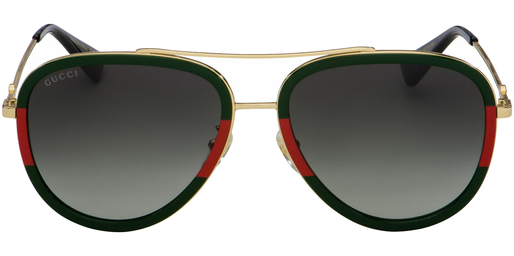 Gucci Color Block Metal Pilot w/ Gradient Lens