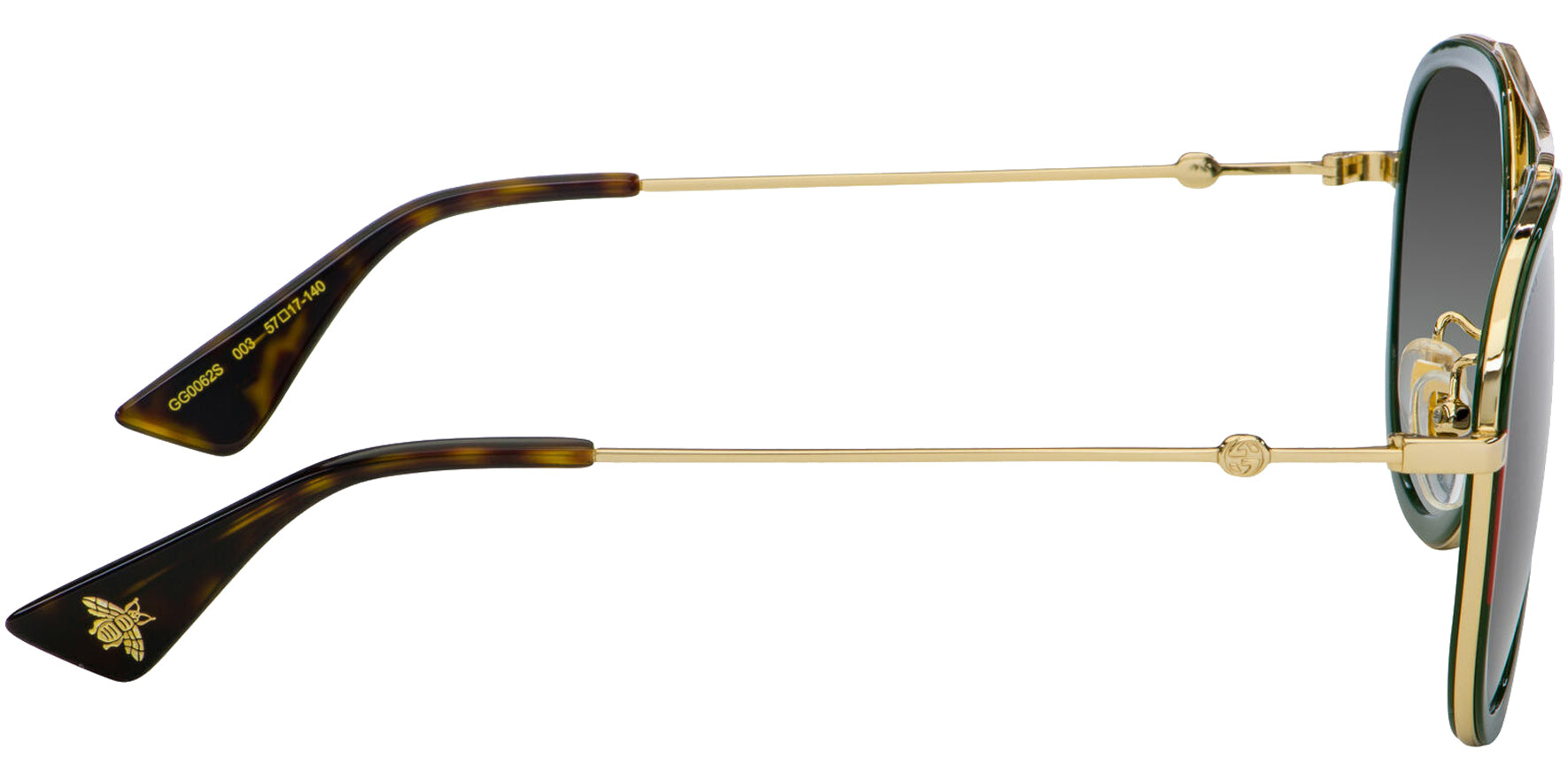 Gucci Color Block Metal Pilot w/ Gradient Lens