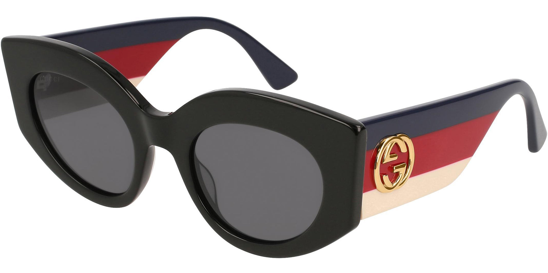 Gucci Wide Temple Cat-Eye w/Gradient Lens - Eyedictive