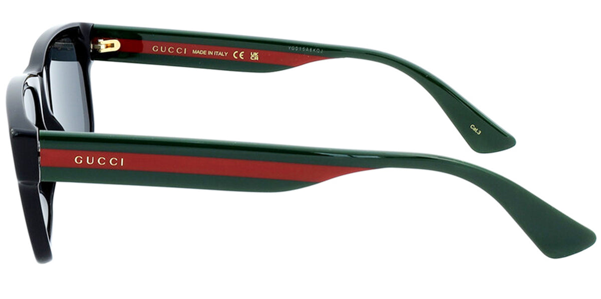 Gucci Square Classic w/ Web Stripe Temples