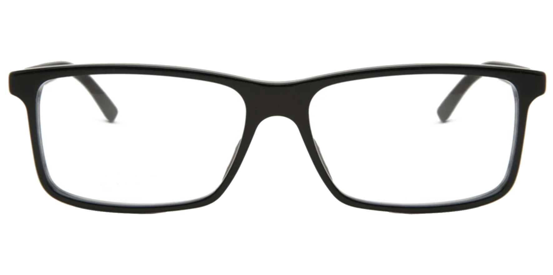 Gucci Classic Rectangle Eyelglasses w/ Rubber Temples