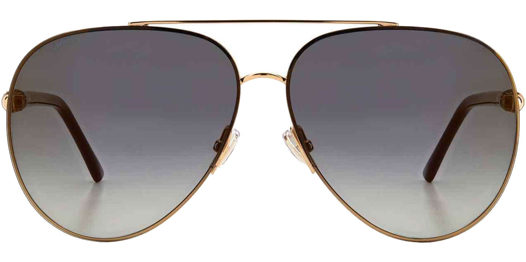 Jimmy Choo Gray Aviator w/ Stone Encrusted Temples - Eyedictive