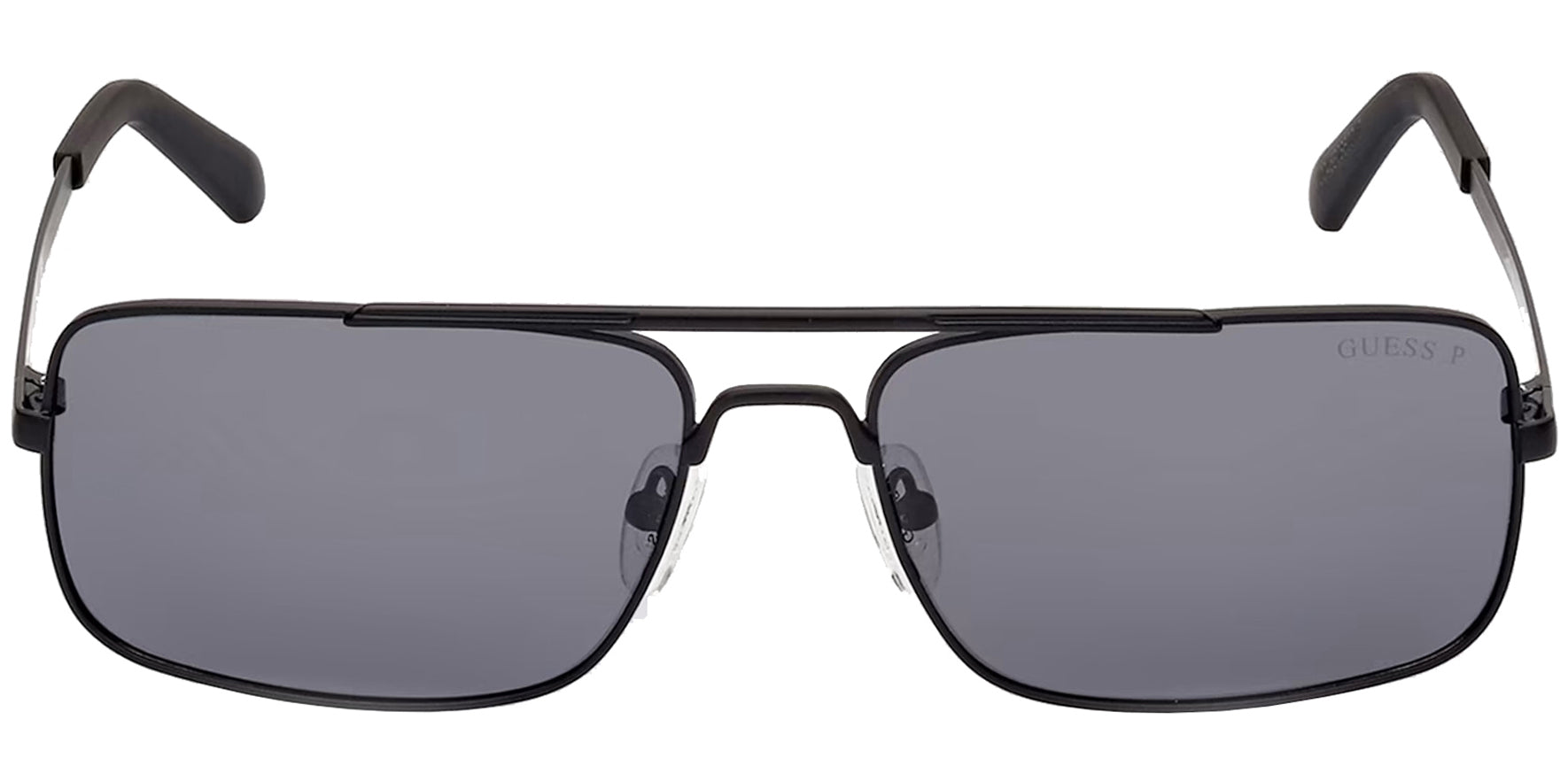 Guess Polarized Matte Black Rectangle Navigator - Eyedictive