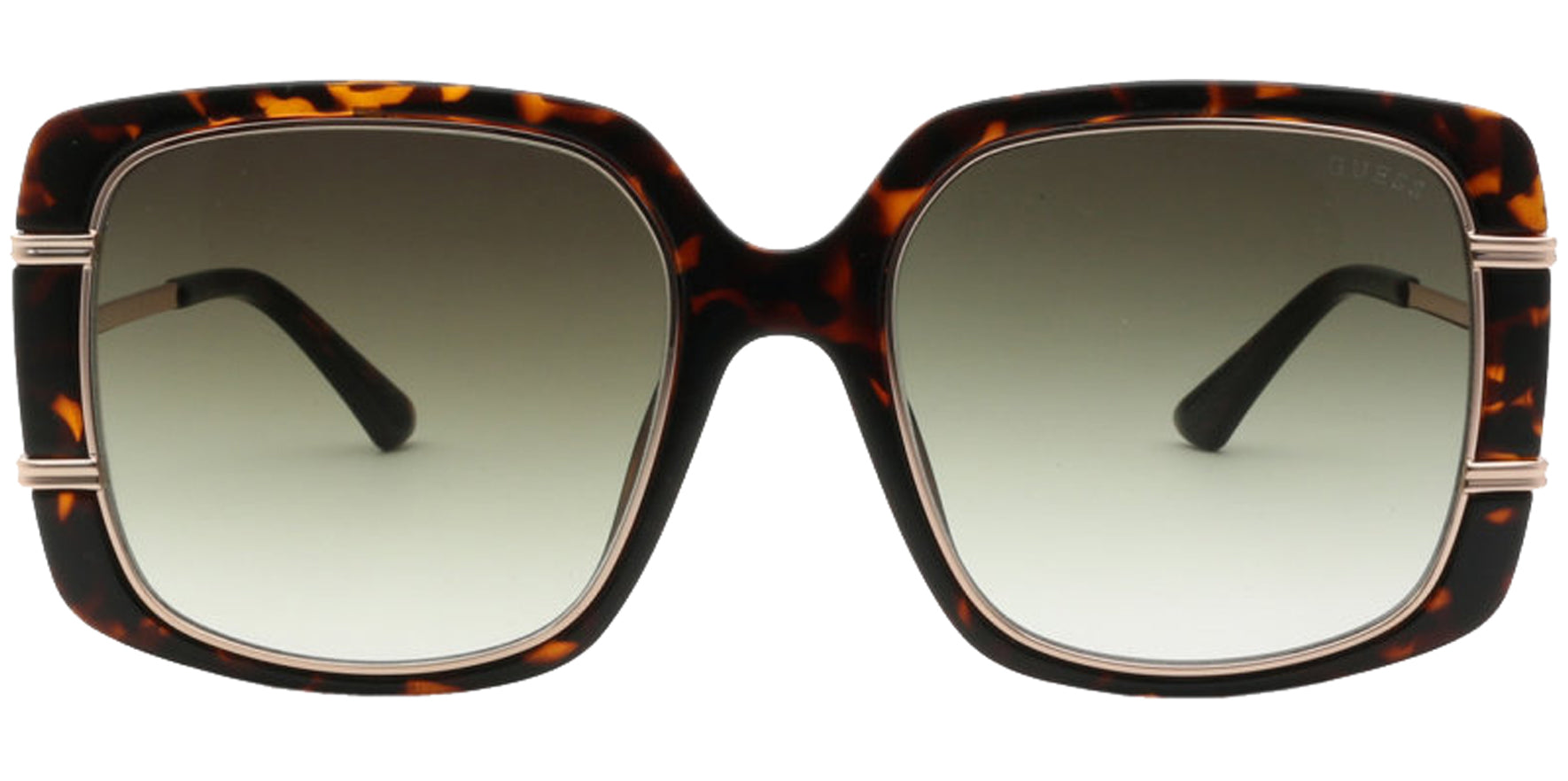 Guess Dark Havana Squared Butterfly w/ Gradient Lens - Eyedictive