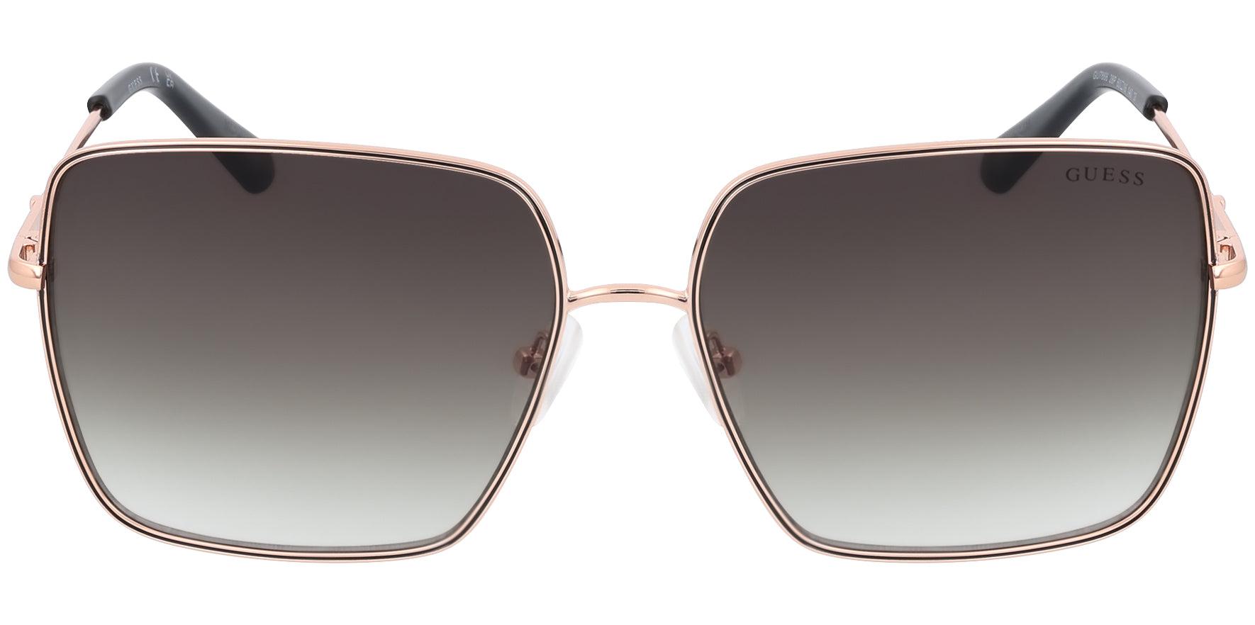 Guess Shiny Rose Gold-Tone Oversized Square w/ Gradient Lens - Eyedictive