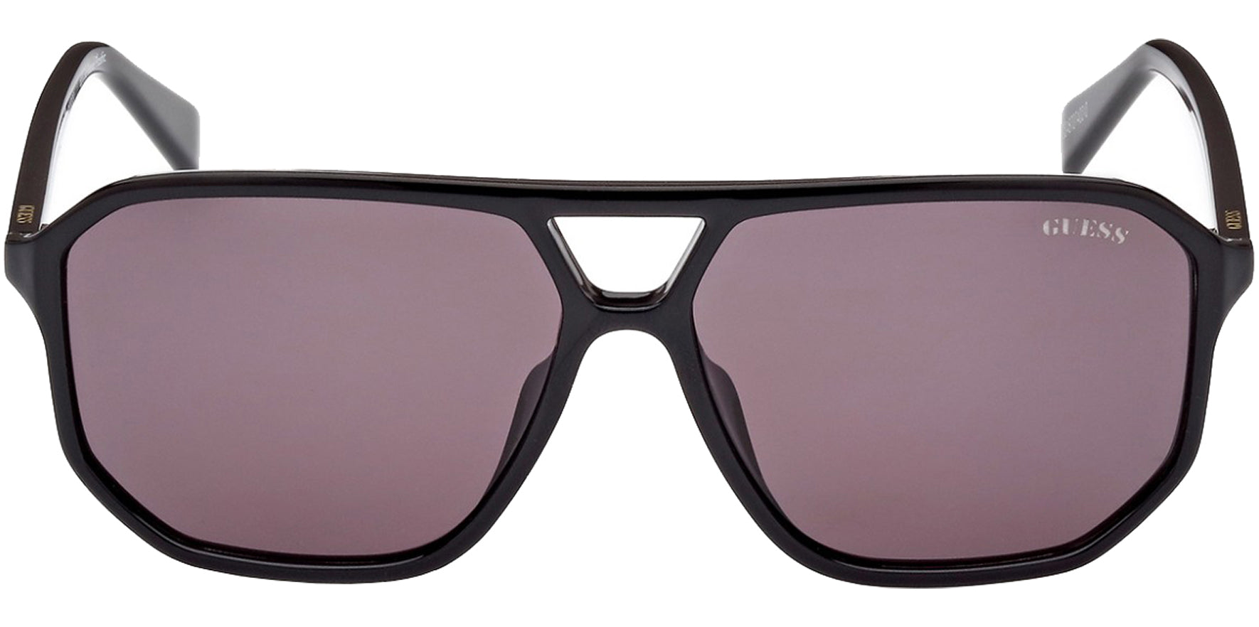 Guess Shiny Black Pilot w/ Slim Temples
