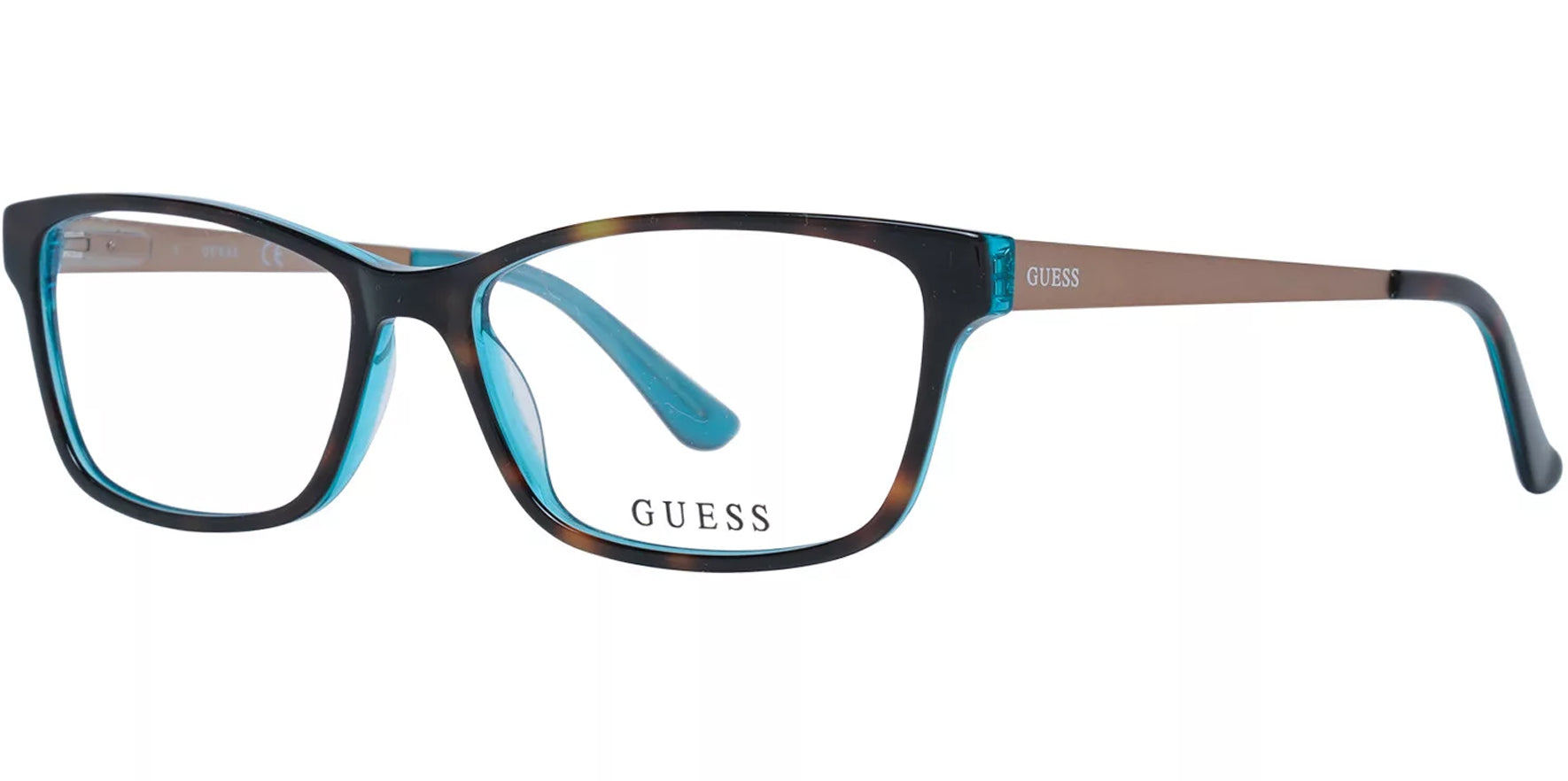 Guess Havana Rectangle Eyeglass Frames