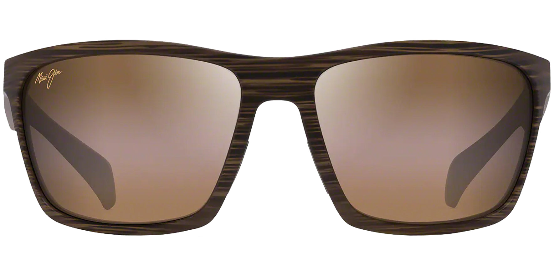 Maui Jim Makoa Polarized Matte Brown Wood Grain Wrap w/ Glass Lens - Eyedictive