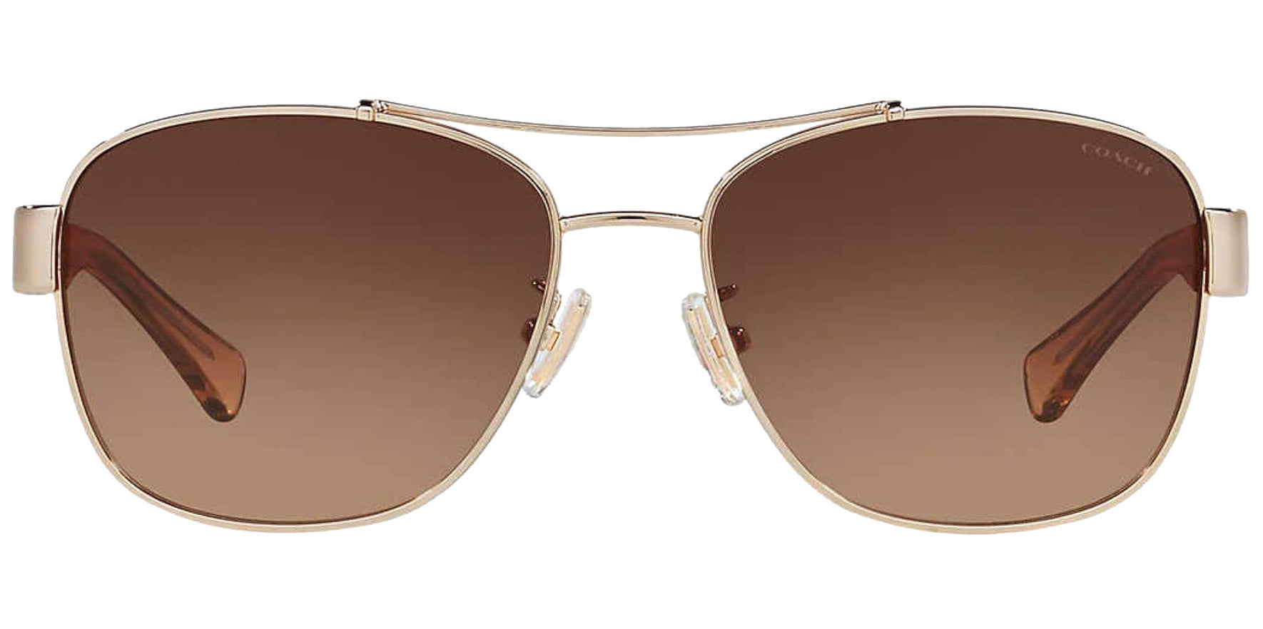 Coach Stylized Aviator w/ Gradient Lens