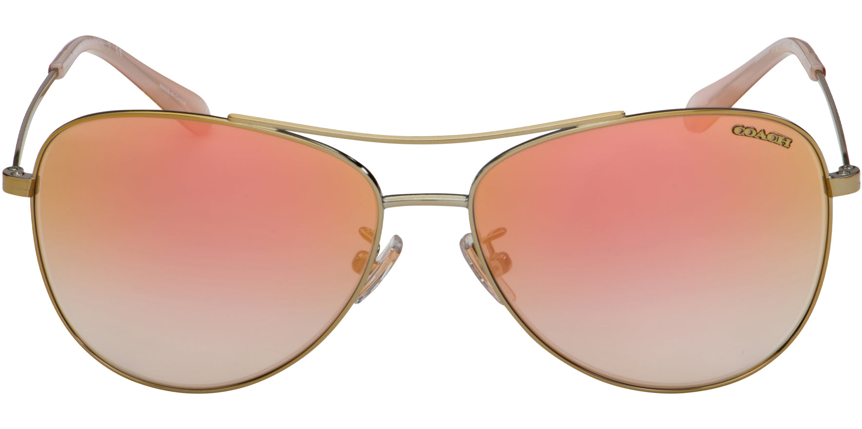 Coach Light Gold-Tone Aviator w/ Gradient Lens