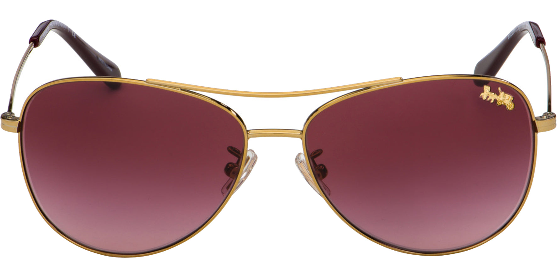 Coach Light Gold-Tone Aviator w/ Gradient Lens