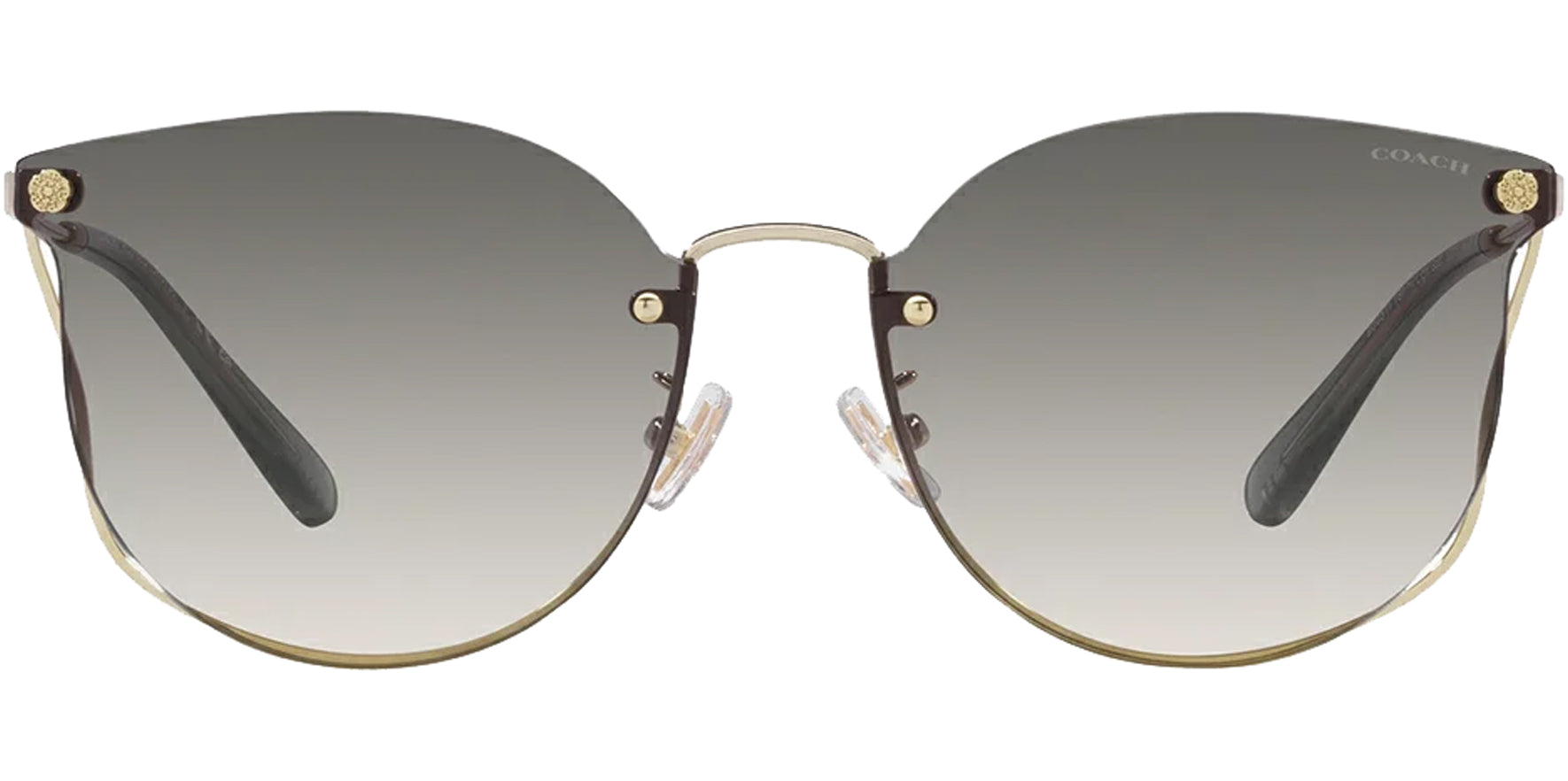 Coach Semi-Rimless Round Butterfly w/ Gradient Lens - Eyedictive