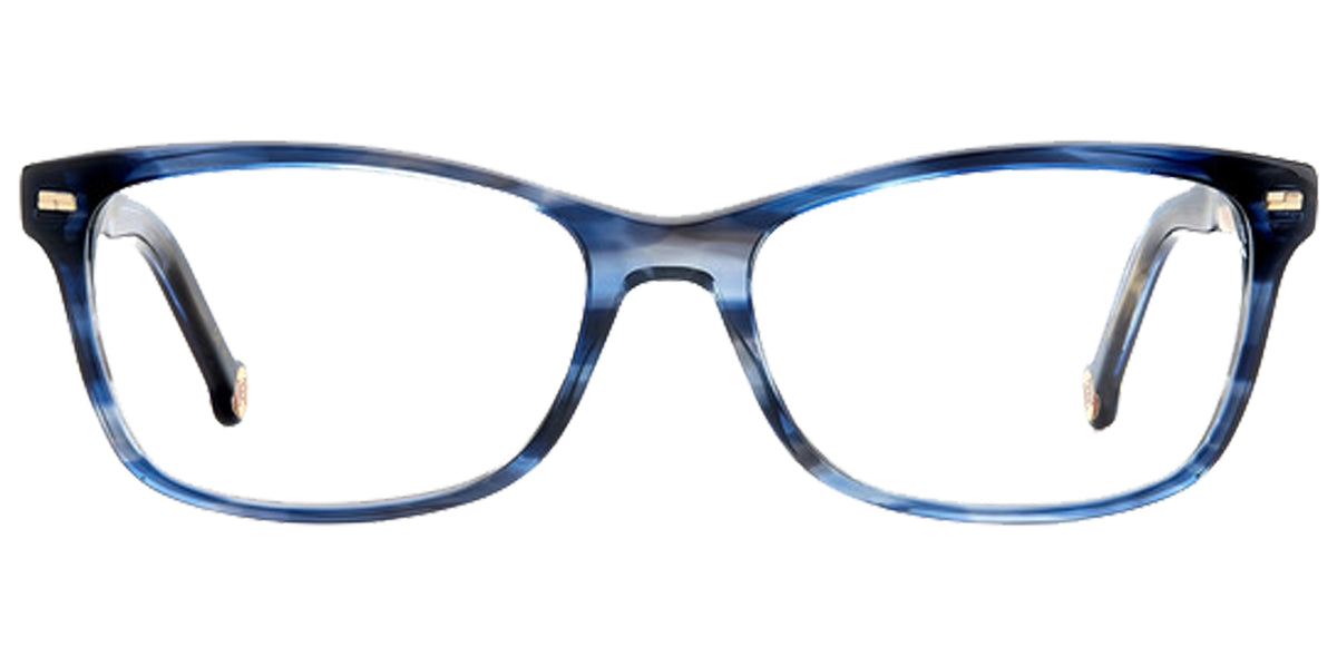 Carolina Herrera Soft Rectangle Eyeglasses w/ Rivet Details