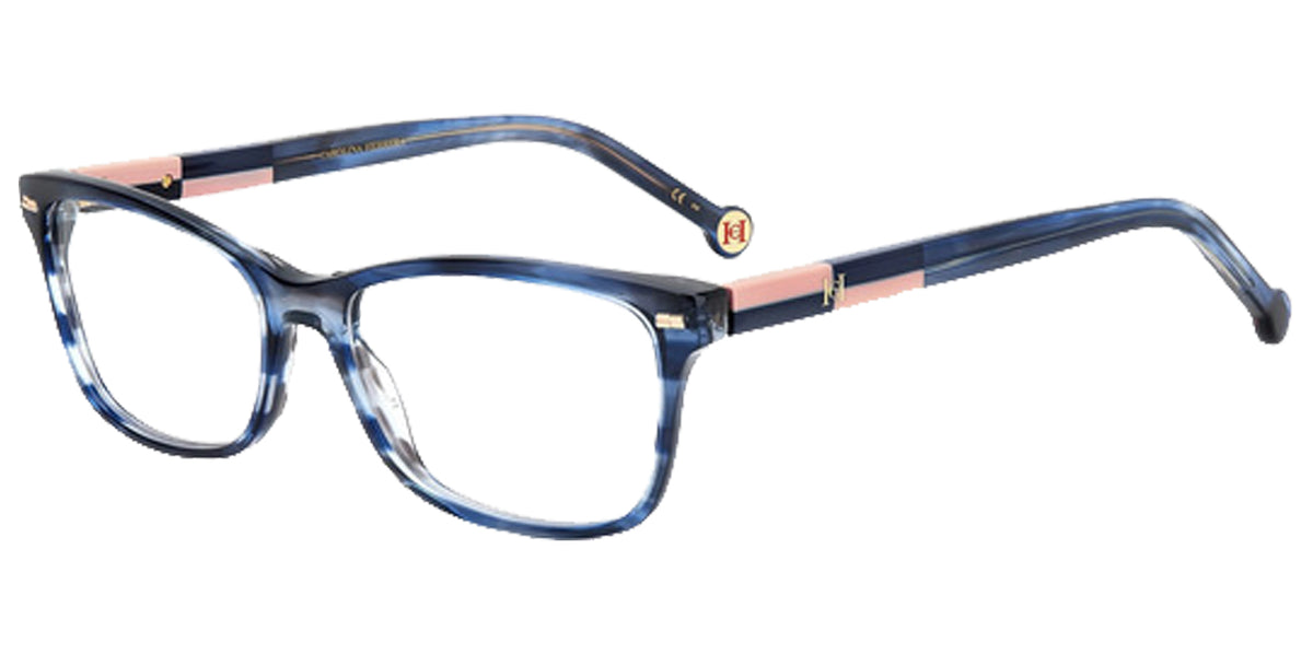 Carolina Herrera Soft Rectangle Eyeglasses w/ Rivet Details